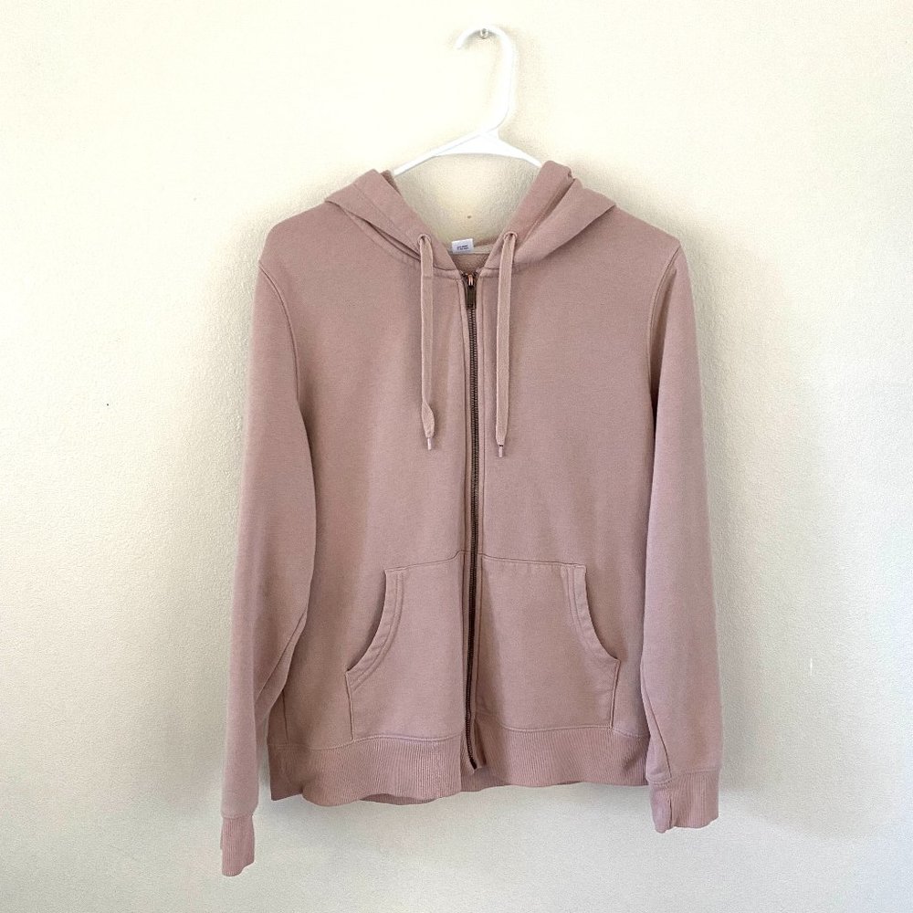 Old Navy Cotton Blend Pale Pink Zip Up Hoodie Size Large